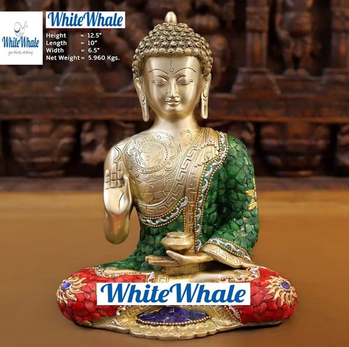 Statua buddha ottone - buddha,