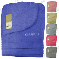 Accappatoio da uomo donna in spugna GURU con cappuccio e tasche S M L XL XXL per