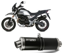 Terminale Scarico Storm Mivv Oval omologato nero Moto guzzi v85 tt 2019   2024