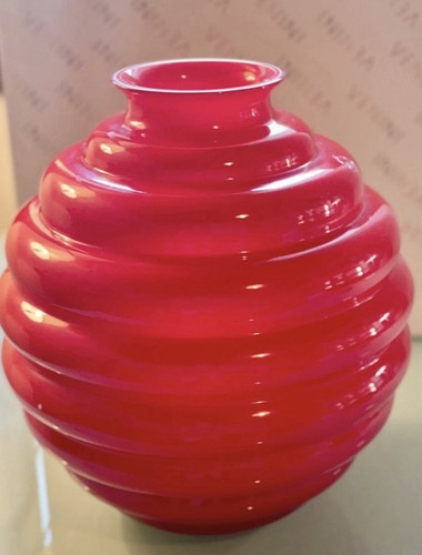 Vaso venini deco - vaso, rosso
