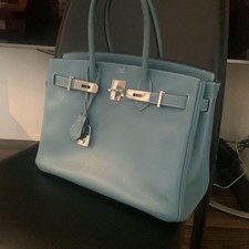 Borsa Hermes Birkin 30 blu