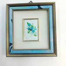 Quadro fiori turchesi rilievo - quadro,