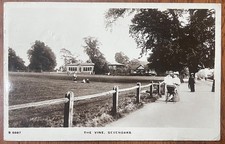 RPPC VIEW IN THE VINE AT SEVENOAKS KENT MOTHER PUSHING PRAM,BANDSTAND & BUILDING