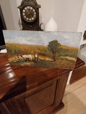 vecchio quadro olio su tavola