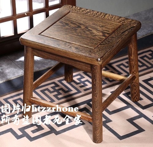 Sgabello quadrato legno - sgabello,