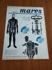 1961 MARES MUTA AUTORESPIRATORE SUBACQUEO  VINTAGE AD PUB