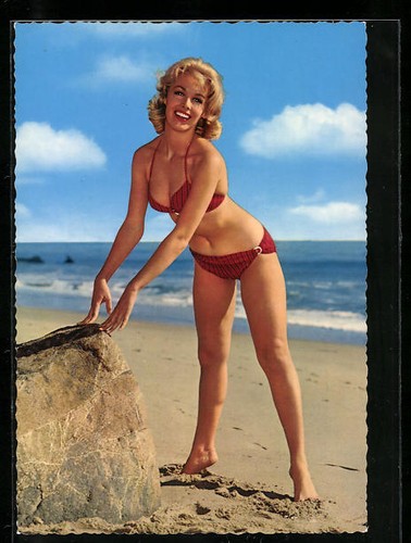 Cartolina pin donna - pin-up, in