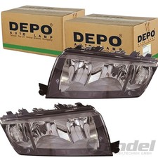 2X DEPO FARI NERI Compatibili Con SKODA FABIA SINISTRO+DESTRO