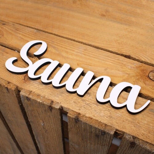 Targa porta sauna - , scritta