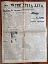 Fascismo Corriere Sera 11 Febbraio 1943 Giornale Guerra Africa Libia Gandhi