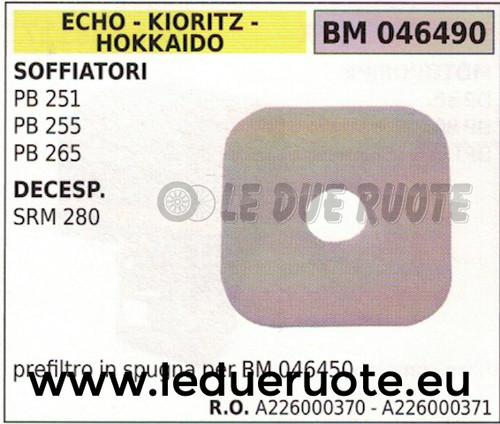 22600037x spugna filtro aria - filtro,