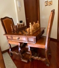 Tavolo Scacchiera In Ciliegio