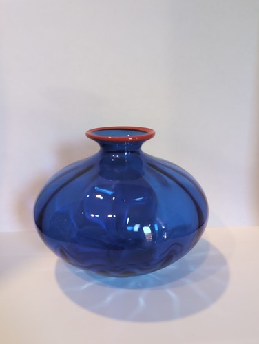 Vaso venini blu cobalto - vaso,