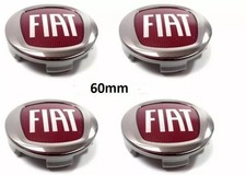 4 TAPPI COPRIMOZZO PER FIAT 60mm  BORCHIE CERCHI IN LEGA