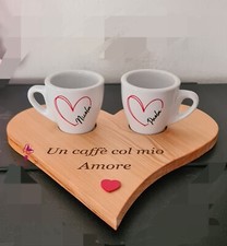 Coppia tazzine caffè,vassoio