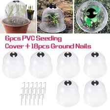 6pz Coperchio Germinazione Piante Riutilizzabile Plastica Serra Piante Campana Coperchio Trasparente