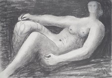 Henry MOORE : Le modèle - Lithographie signée