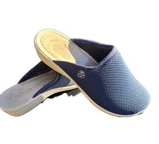 Fly Flot Mules Blue Mesh Clogs