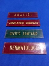 Lotto Vecchie Targhe da porta. Articolo da collezione.
