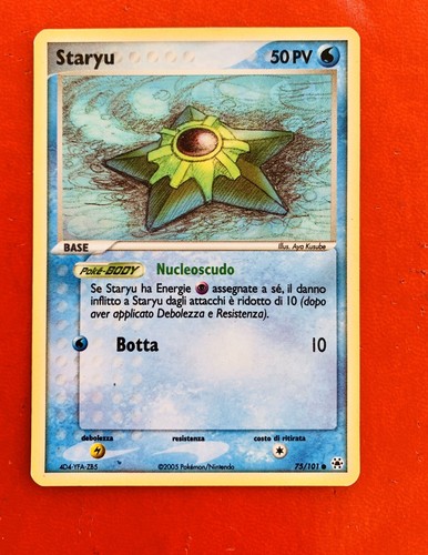 Lotto carte pokemon staryu - carte,