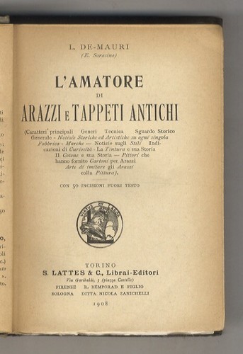 Amatore arazzi e tappeti - l'amatore, di