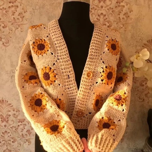 Cardigan quadrato nonna