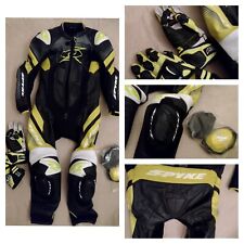 tuta moto pelle Spyke uomo taglia 50, casco LS2 M,, guanti, Stivali43