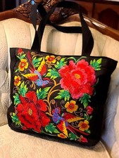 Borsa tote cinese ricamata