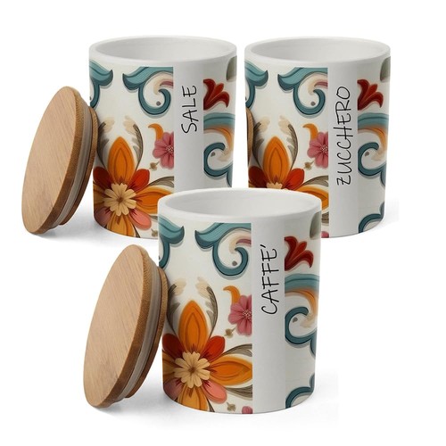 Set barattoli ceramica - 3,