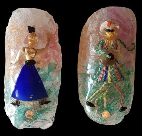 Coppia applique arte nuova - coppia,