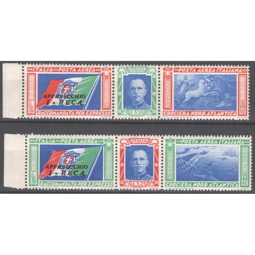 Regno italia 1933 - d'italia, trittici