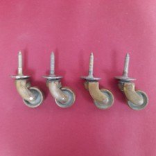 Antiche rotelle in ottone  per mobili e tavoli d'epoca mai usate