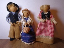 3 bambole vintage a strappi