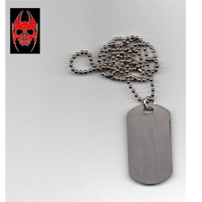 Collana con ciondolo in acciaio piastrina militare 5X2,5 cm platelet EMPTY NAME 