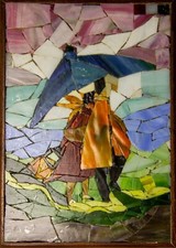 quadro con mosaico di vetro