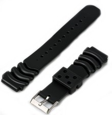 Cinturino gomma orologio SUB seiko monster citizen aqualand casio nero 24mm Z24