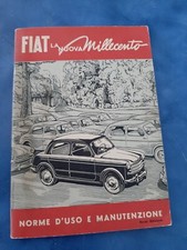 FIAT 1100 9 1955 LIBRETTO USO