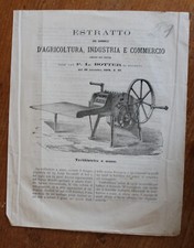 JESI 1879 ESTRATTO GIORNALE AGRICOLTURA,INDUSTRIA,COMM.+litogr.TREBBIATRICE-H867