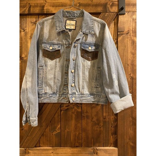Giacca jeans pelle - e,