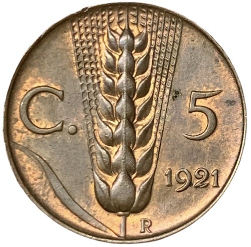 Centesimi 1921 spiga - 5,