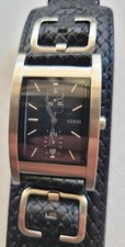 Orologio  Guess Quadrante Rettangolare NERO e Pelle 