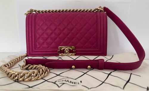 Chanel boy medium bag caviale - chanel,