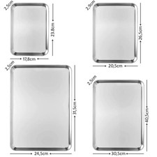 Set 4 teglie da forno, teglia