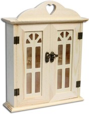 Cassetta portachiavi in legno 6 ganci appendi chiavi da muro bacheca da decorare