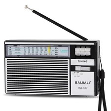 Radio Portatile AM/FM/SW Retrò Facile da Usare Bjl-667  Grandi Manopole