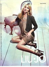 PUBLICITE ADVERTISING 2012  LIU.JO modèle KATE MOSS vetements chaussures