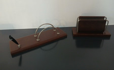 Vintage Brown Leather Metal