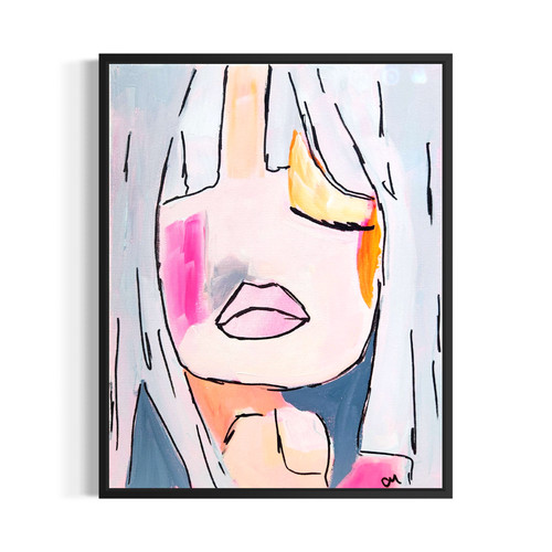 Quadro acrilico rosa