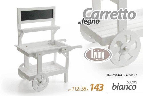 Carretto legno porta piante - carretto,