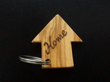 PORTA CHIAVI / PORTACHIAVI a forma di casa casetta con nome legno ulivo - Home